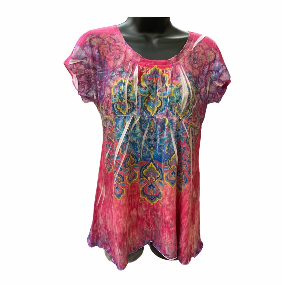 ONE WORLD Live & Let Live Pink Shirt